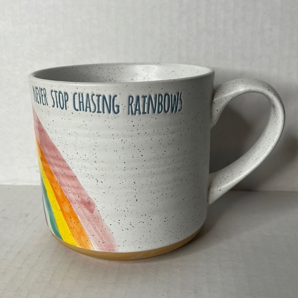 RAINBOW LOVE MUG Never Stop Chasing Rainbows Mug 16 oz Spectrum Designz 2020‎ - Picture 6 of 12